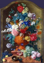 212/huysum, jan van - flowers in a terracotta vase